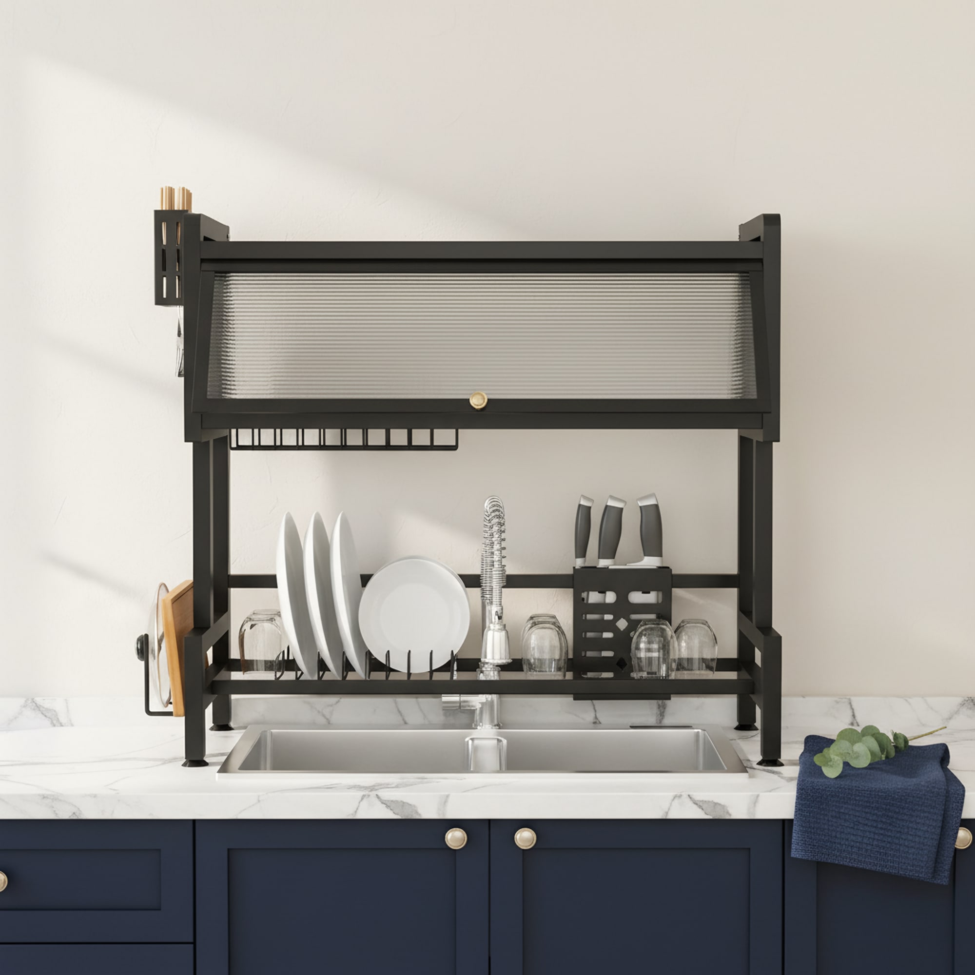 Two-Tier Over-the-Sink Dish Rack
