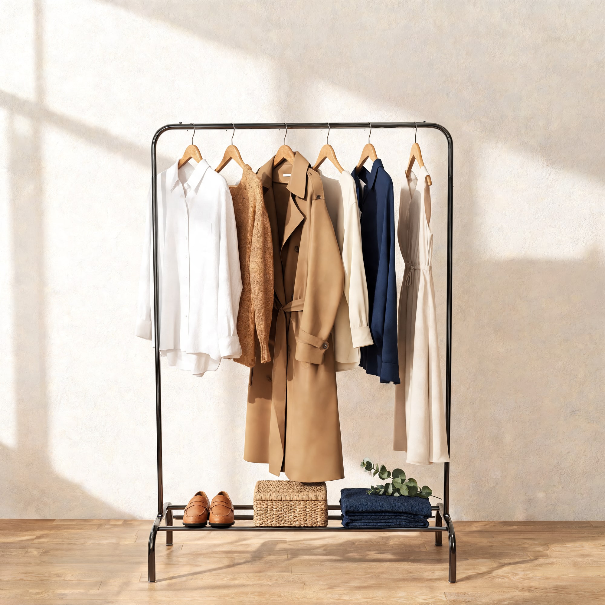 Freestanding Metal Garment Rack
