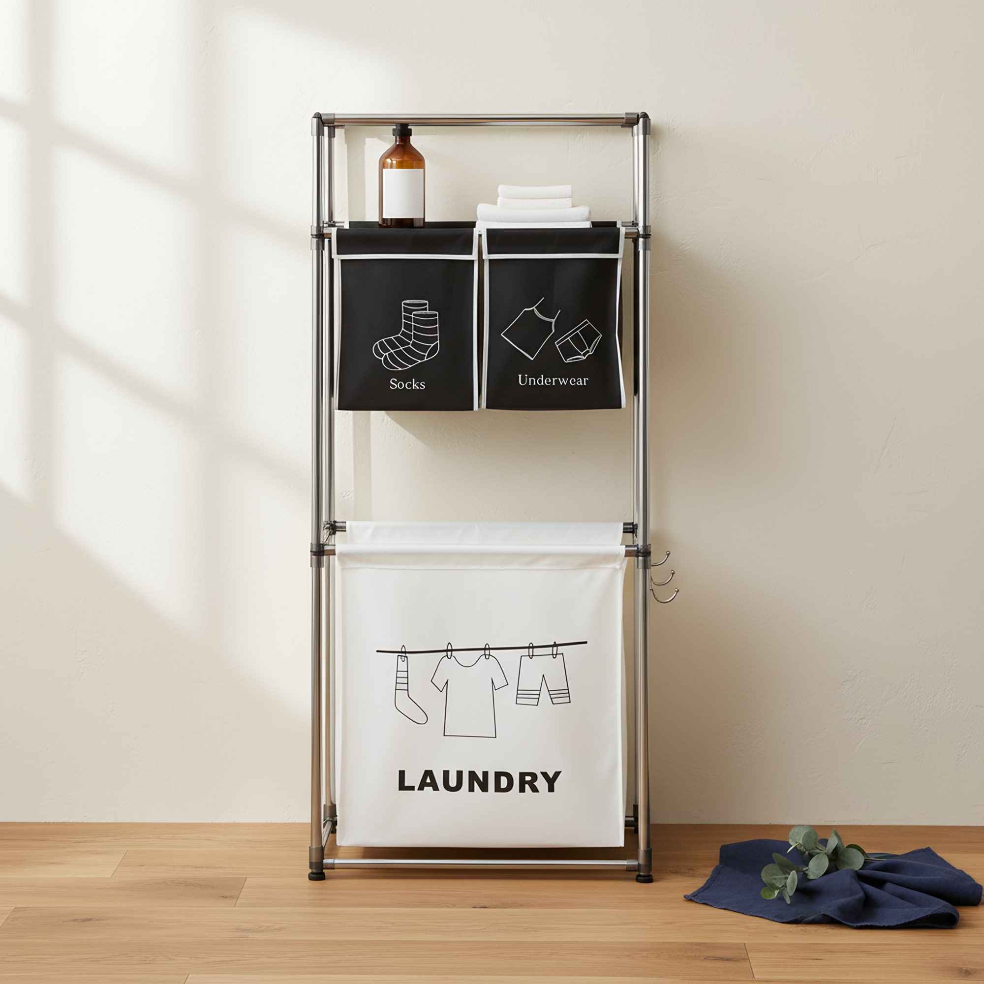 3-Bag Laundry Sorter