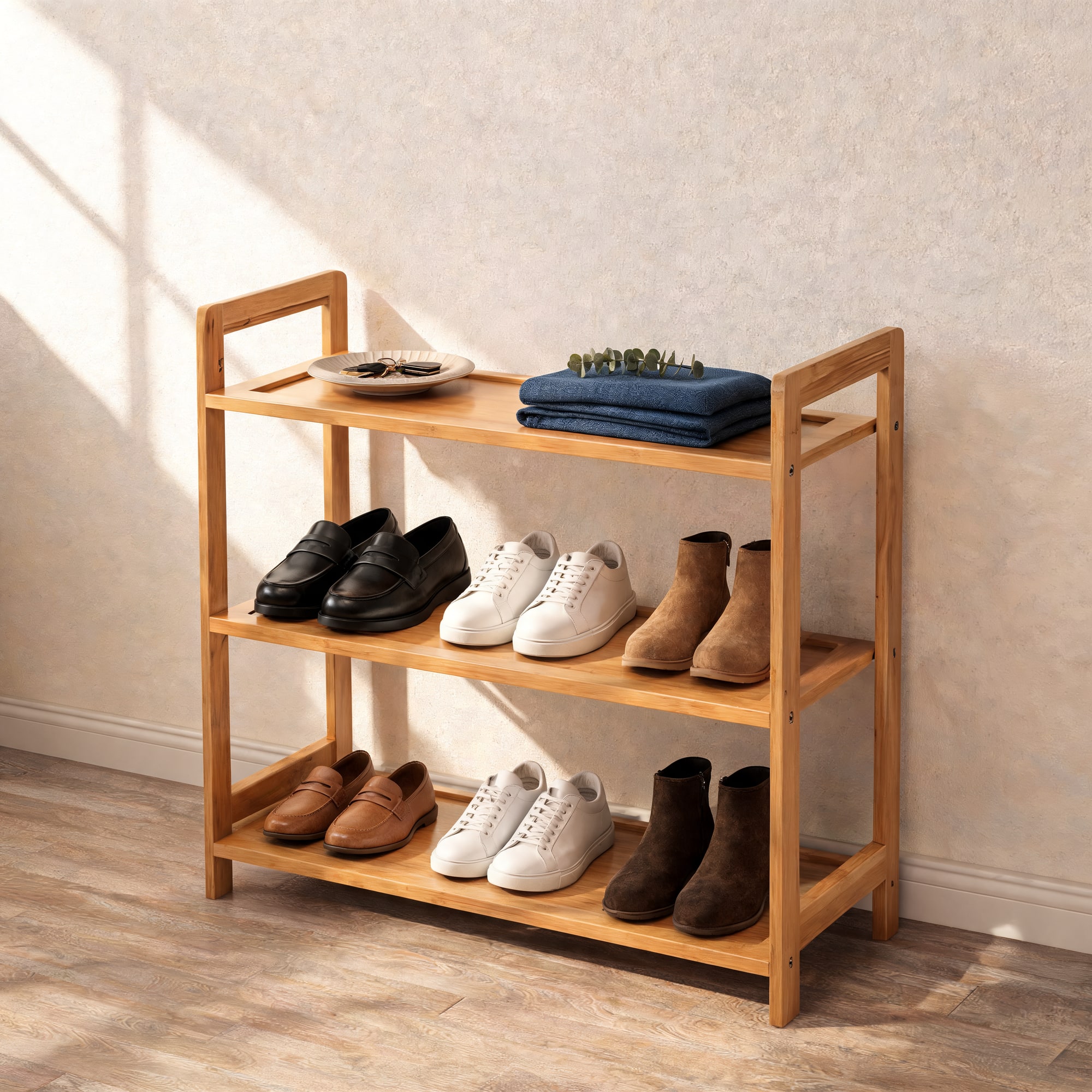 3-Tier Bamboo Shoe Rack